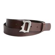 Bruine Leren Riemen Dondup , Brown , Heren