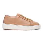 Elegante Leren Sneaker voor Dames Santoni , Beige , Dames