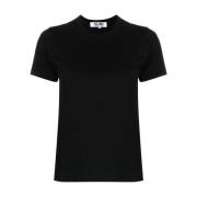 Stijlvolle Zwarte Gebreide T-Shirt Comme des Garçons , Black , Dames
