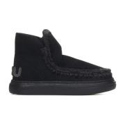 Zwarte Slip-on Sneakers met Glitter Logo Mou , Black , Dames