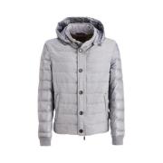 Herenjas in Parel Grijs Technisch Flanel Gimo's , Gray , Heren