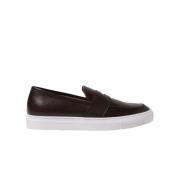 Handgemaakte Penny Loafer Platform Sneakers Scarosso , Brown , Heren