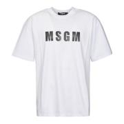 t-shirt Msgm , White , Heren