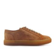 Bruine Suède Sneakers Doucal's , Brown , Heren