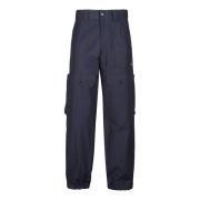 Straight Trousers Msgm , Blue , Heren