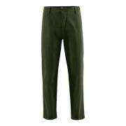 Katoenen Gabardine Chino Broek BomBoogie , Green , Heren