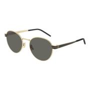 Elegant Gold Frame Sungles Saint Laurent , Yellow , Dames