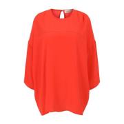 Poppy Red Ronde Hals Blouses Lanvin , Red , Dames