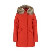 Rode Nylon Donsjas - Klassieke Stijl Woolrich , Red , Dames