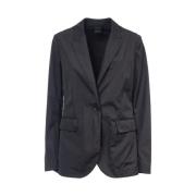 Klassieke Katoenen Blazer voor Dames Aspesi , Black , Dames