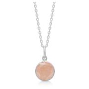 Katten ketting perzik maansteen zilver Frk. Lisberg , Pink , Dames