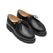 Veterschoenen met Noorse stiksels Paraboot , Black , Heren