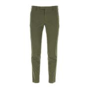 Donkergroene stretch katoenen broek PT Torino , Green , Heren