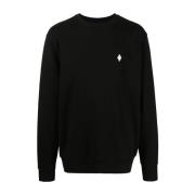 Cross Regular Crewneck Zwart Wit Marcelo Burlon , Black , Heren