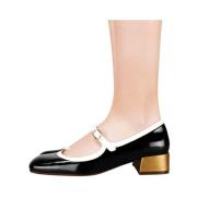 Metallic Leren Hoge Hakken Chie Mihara , Black , Dames