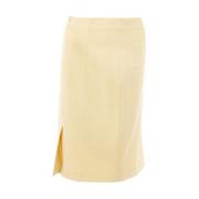 Gele Viscose Pencilrok, Gloednieuw Lardini , Yellow , Dames