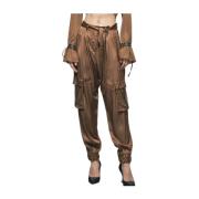 Straight Trousers Gaëlle Paris , Brown , Dames