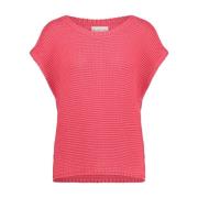 Warm en stijlvol rondhals pullover Jane Lushka , Pink , Dames