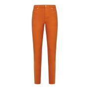 Oranje Slim-fit Denim Jeans Kiton , Orange , Dames