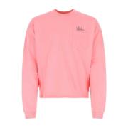 Roze katoenen oversized t-shirt We11Done , Pink , Dames