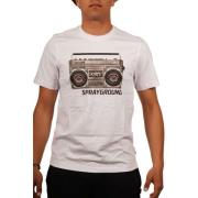 Vintage Stereo Print T-Shirt Sprayground , White , Heren