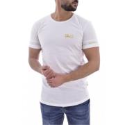 T -shirt 100% coton Goldenim paris , White , Heren