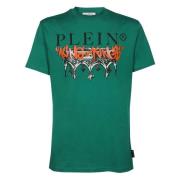 Katoenen T-shirt met stijlnaam Philipp Plein , Green , Heren