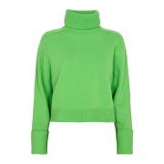 Vibrant Green Mero Crop Gebreid Co'Couture , Green , Dames