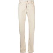 Slim-Fit Bard Gemengde Katoenen Broek Jacob Cohën , Beige , Heren