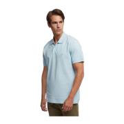 Slim-fit korte mouwen pique poloshirt Brooks Brothers , Blue , Heren