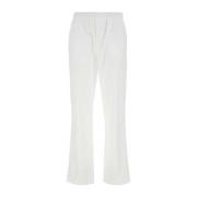 Witte Katoenen Wijde Broek Aspesi , White , Heren