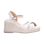 Ivoor Jute Sleehak Sandalen Castañer , White , Dames