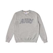 Melange Crewneck Sweatshirt voor Heren Autry , Gray , Heren