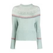 Trui met ronde hals Thom Browne , Blue , Dames