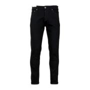 Organische Stretch Denim Tapered Fit Jeans PT Torino , Black , Heren