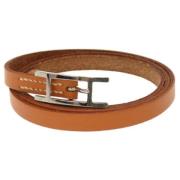 Pre-owned Leather bracelets Hermès Vintage , Brown , Dames