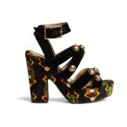 Power-Printed Medalje Wedge La DoubleJ , Black , Dames