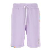 Paarse Katoenen Bermuda Shorts Marcelo Burlon , Purple , Heren