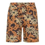 Gedrukte linnen blend Bermuda shorts Nanushka , Orange , Heren