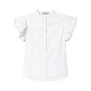 Basic Overhemd Twinset , White , Dames