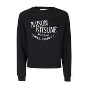 Zwart Logo Sweatshirt Maison Kitsuné , Black , Dames