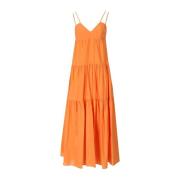 Midi Dresses Weili Zheng , Orange , Dames
