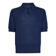 Stijlvolle Blauwe Wolmix T-shirt en Polo Maison Margiela , Blue , Here...