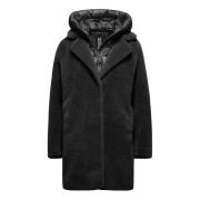 Odessa Overcoat - Nepbontjas BomBoogie , Black , Dames