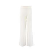 Wide Trousers Le Tricot Perugia , White , Dames