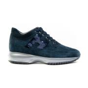 Interactieve Iconische Model Sneakers Hogan , Blue , Dames