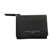 Zwarte Trifold Portemonnee met Ritsvak Gianni Chiarini , Black , Dames