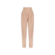 Misos broek met geplooide voorkant The Mannei , Brown , Dames