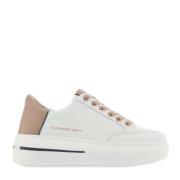 Lancaster Gate Wit en Camel Leren Sneakers Alexander Smith , White , D...