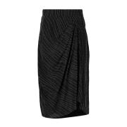 Stud-Embellished Wrap Midi Rok IRO , Black , Dames